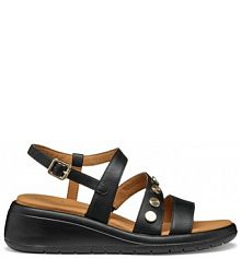 Sandały na koturnie Geox czarne 