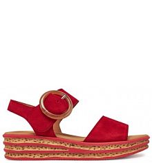 Sandały na koturnie Gabor czerwone 