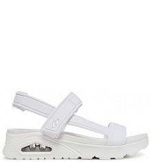 Sandały na koturnie Skechers białe 