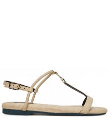 Sandały Patrizia Pepe beżowe damskie 