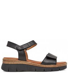 Sandały na koturnie Tamaris czarne 