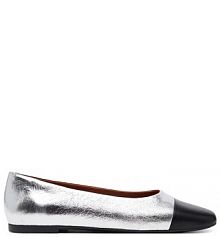 Baleriny Vagabond Shoemakers srebrne damskie 