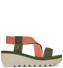 Sandały na koturnie Fly London koralowy 