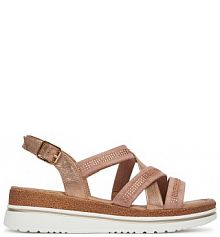 Sandały na koturnie Clara Barson różowe 