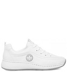 Półbuty na obcasie Rieker białe damskie 