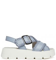 Sandały na koturnie Gabor niebieskie 