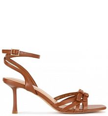 Sandały na szpilce JENNY brązowe 