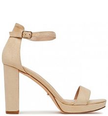 Sandały na słupku DeeZee beżowe 