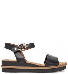 Sandały na koturnie Tamaris czarne 