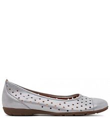 Baleriny Gabor srebrne damskie 