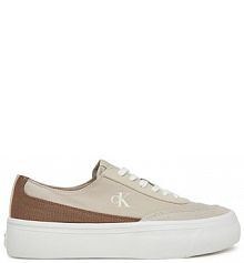 Sneakersy Calvin Klein Jeans beżowe damskie 