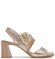 Sandały na szpilce Hispanitas złote 