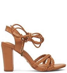 Sandały na słupku DeeZee brązowe 