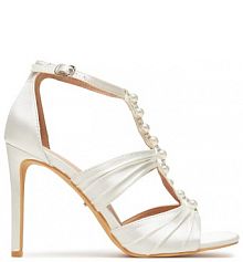 Sandały na szpilce DeeZee białe 