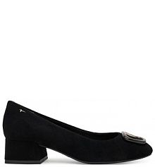Półbuty na obcasie Tamaris czarne damskie 