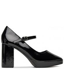 Półbuty na obcasie DeeZee czarne damskie 