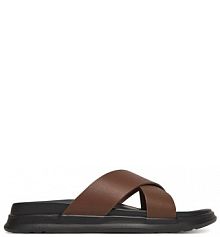 Klapki Tommy Hilfiger brązowe męskie 