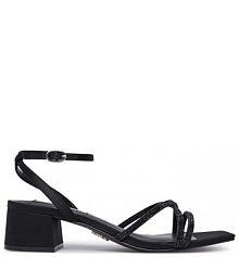 Sandały na słupku Steve Madden czarne 