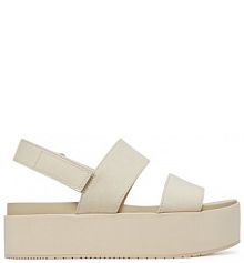 Sandały na koturnie Calvin Klein Jeans écru 