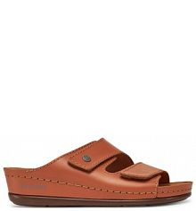 Klapki Dr. Brinkmann brązowe damskie 