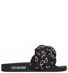 Klapki LOVE MOSCHINO czarne damskie 
