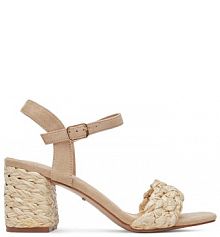 Sandały na słupku DeeZee beżowe 