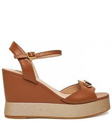 Sandały na koturnie Liu Jo brązowe 