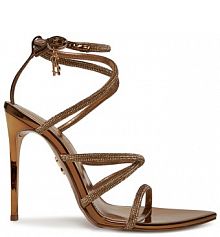 Sandały na szpilce Steve Madden złote 