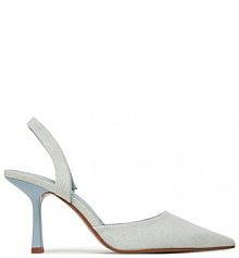 Sandały na szpilce Aldo niebieskie 