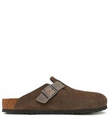 Klapki Birkenstock brązowe męskie 