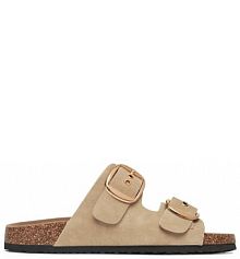 Klapki JENNY beżowe damskie 