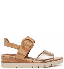 Sandały na koturnie Tamaris beżowe 