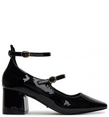 Półbuty na obcasie DeeZee czarne damskie 