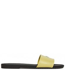 Klapki Calvin Klein Jeans żółte damskie 