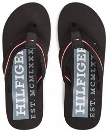 Japonki Tommy Hilfiger czarne męskie 