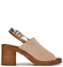 Sandały na słupku Tamaris beżowe 