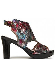 Sandały na słupku Laura Vita kolorowy