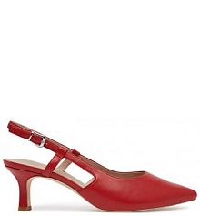 Sandały na szpilce Caprice czerwone 