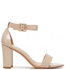 Sandały na słupku JENNY beżowe 