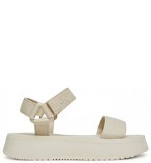 Sandały na koturnie Calvin Klein Jeans écru 