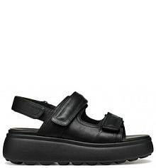 Sandały na koturnie Geox czarne 