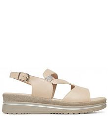 Sandały na koturnie Clara Barson beżowe 