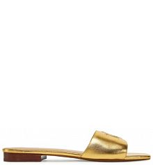 Klapki LAUREN RALPH LAUREN złote damskie 