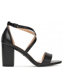 Sandały na słupku DeeZee czarne 