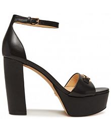 Sandały na słupku Guess czarne 