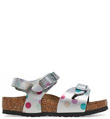 Sandały Birkenstock srebrne dziecięce 