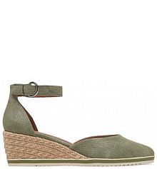 Espadryle Tamaris khaki damskie 