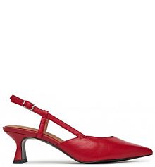 Sandały na słupku Tamaris czerwone 