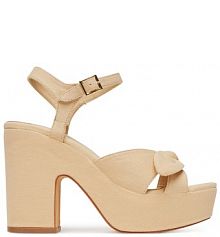 Sandały na słupku DeeZee beżowe 