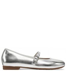 Baleriny Tamaris srebrne damskie 